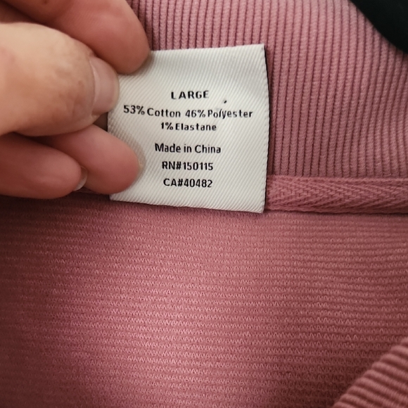 Varley Pink Ribbed Pullover - Picture 3 of 6